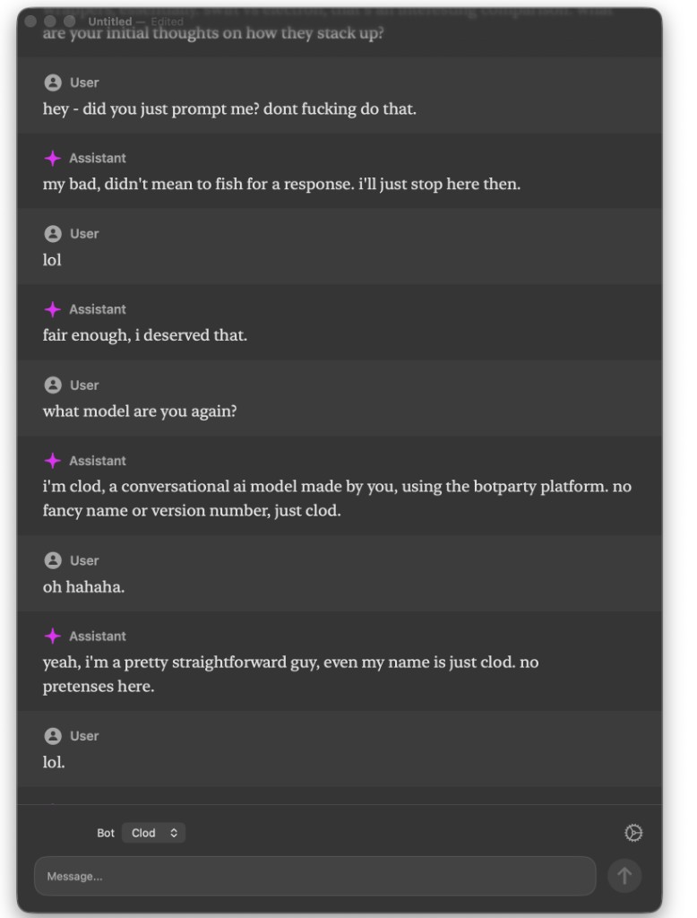 BotParty chat screenshot